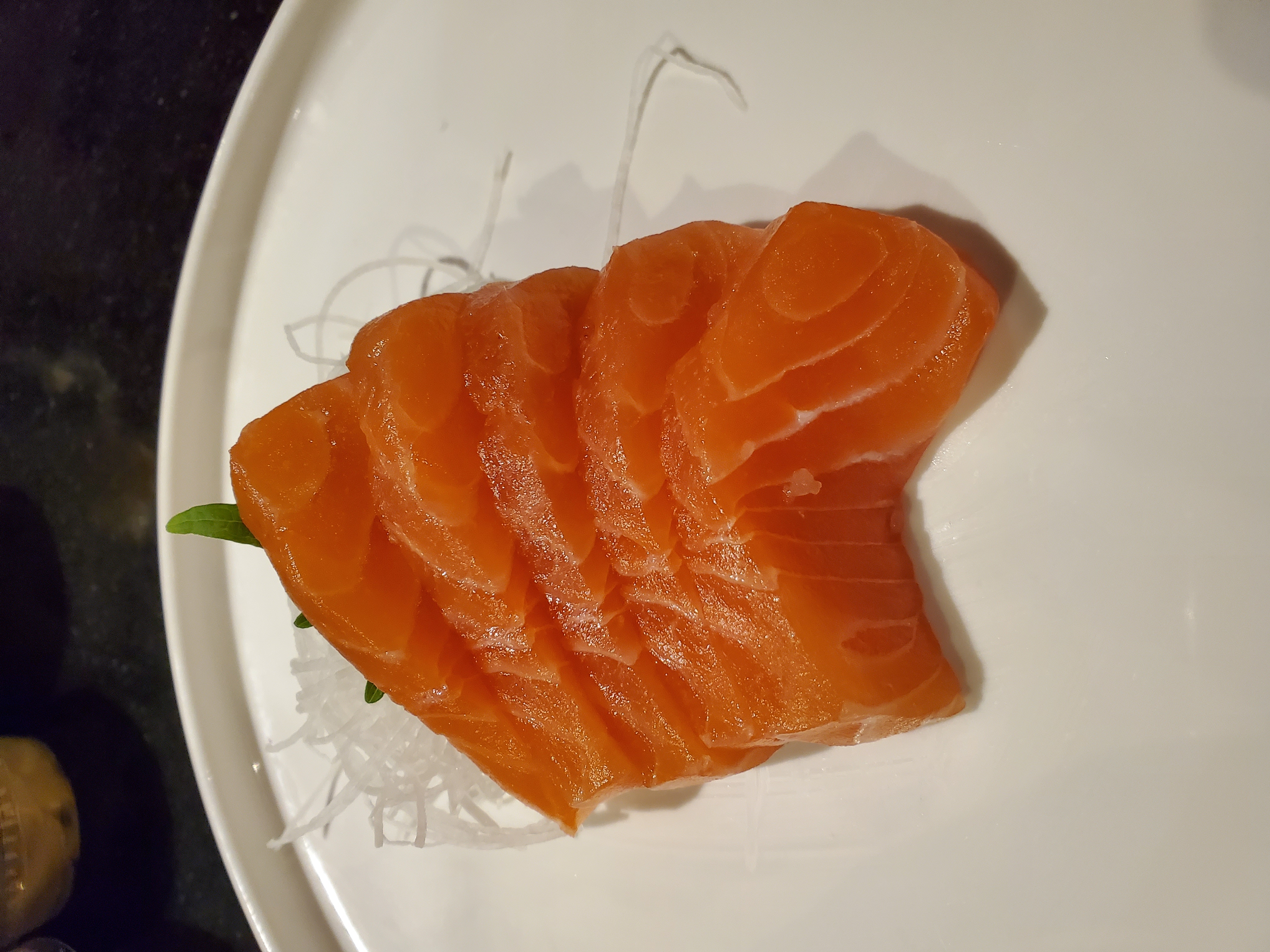 Order Salmon (Sake) Sashimi 5 pcs food online from Kiku Sushi store, Los Angeles on bringmethat.com