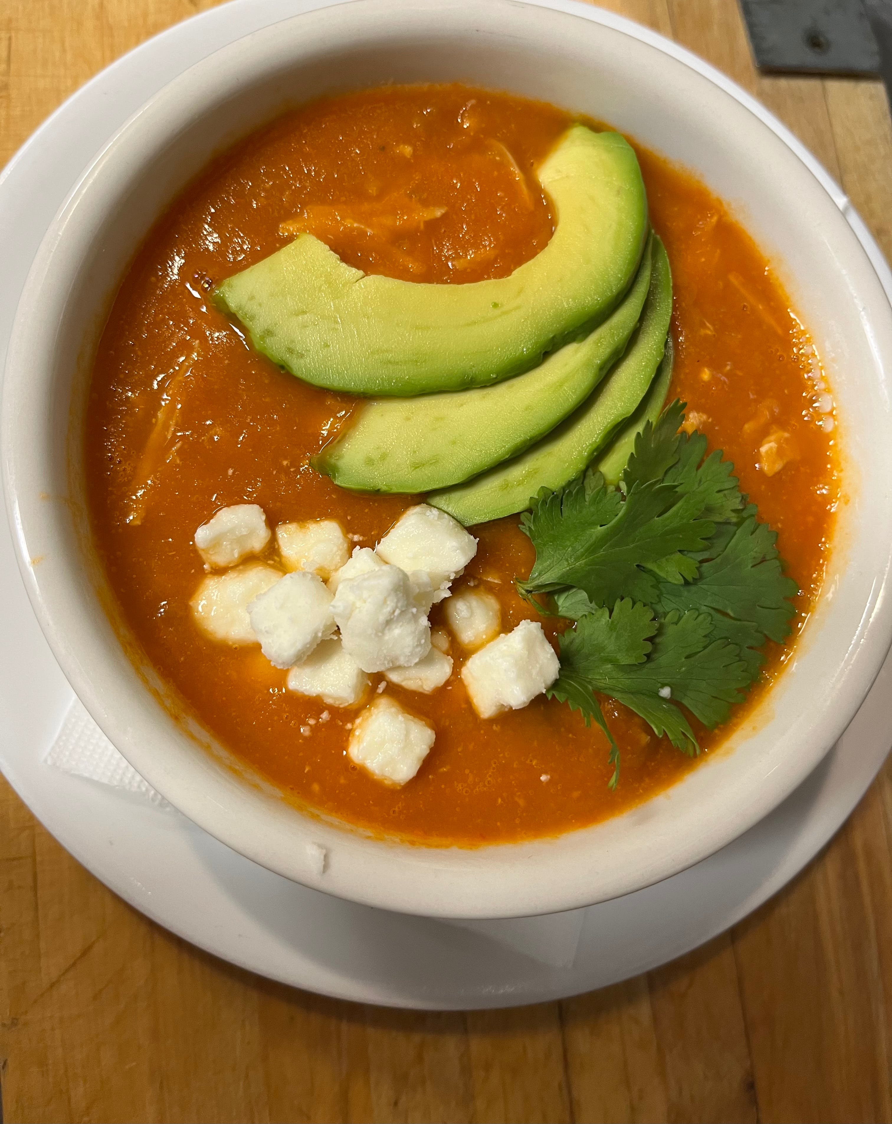 Order Spicy Chicken Tortilla Soup - Soups food online from Angelina Fine Foods store, Cold Spring on bringmethat.com