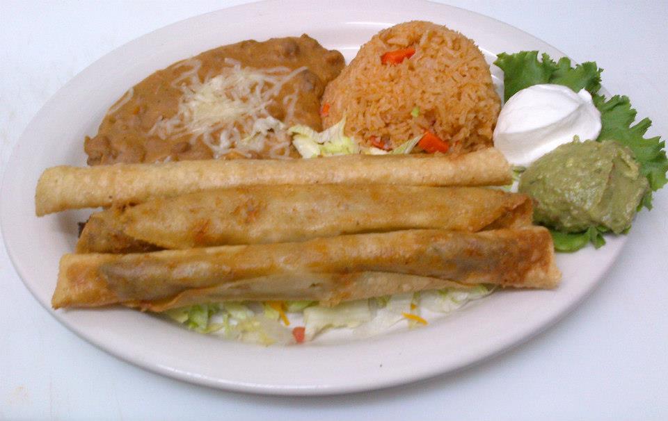 Order 14. Flautas food online from Senor Bean Mexican Grill-Cantina store, Dallas on bringmethat.com