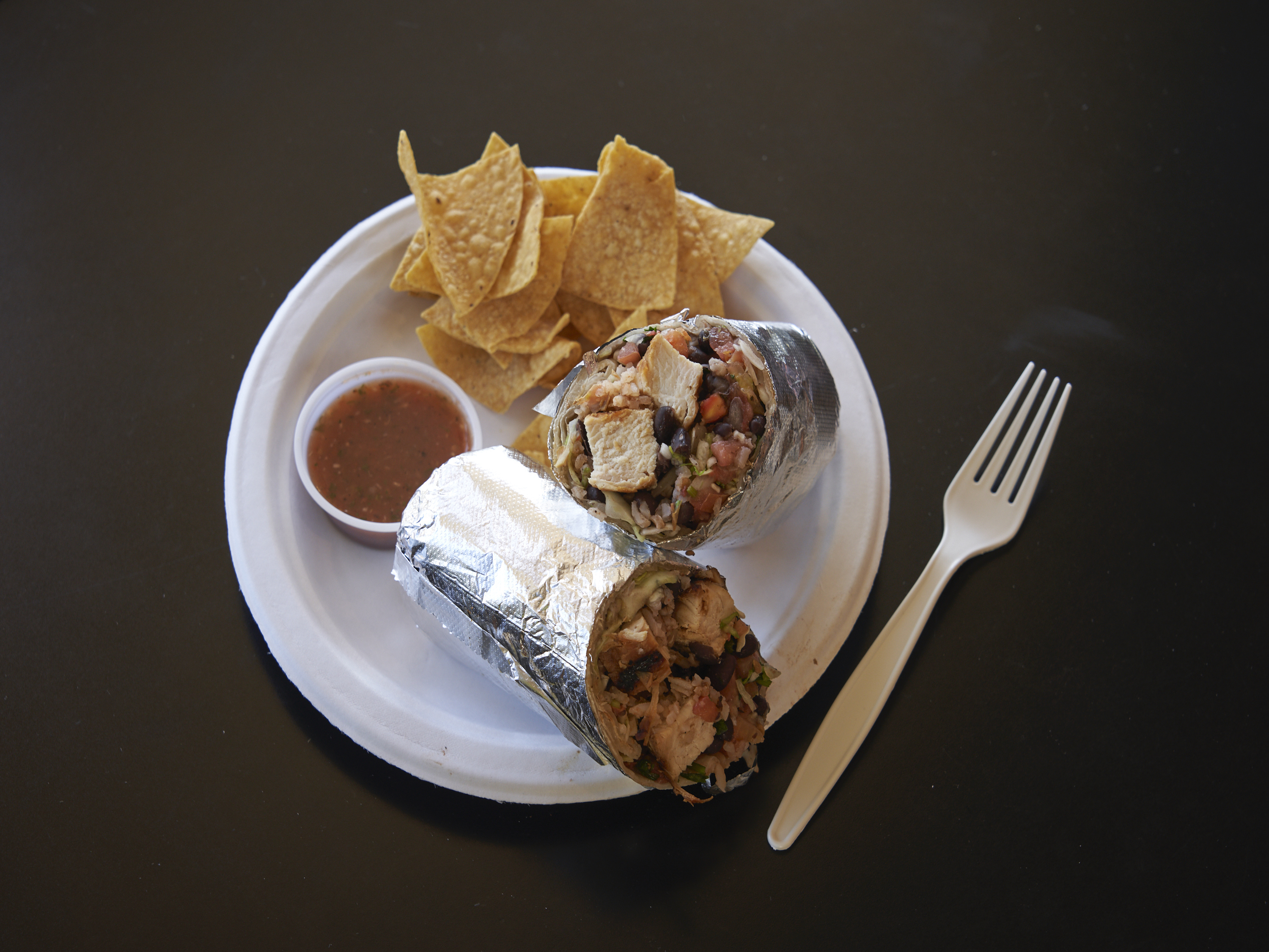 Order Traditional Chicken Burrito food online from 360 Gourmet Burritos store, Alameda on bringmethat.com