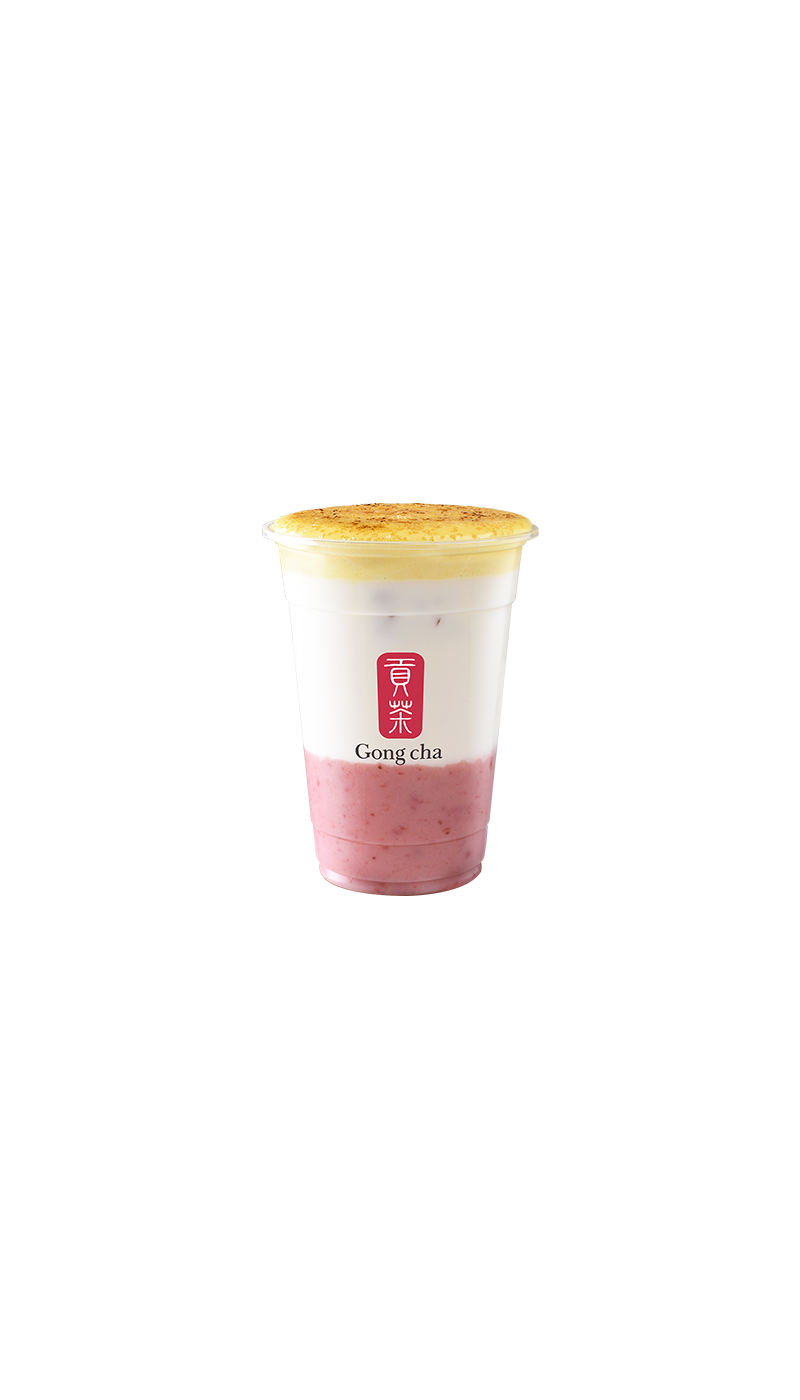 Order Creme Brulee Strawberry Latte food online from Gong Cha store, Cherry Hill on bringmethat.com