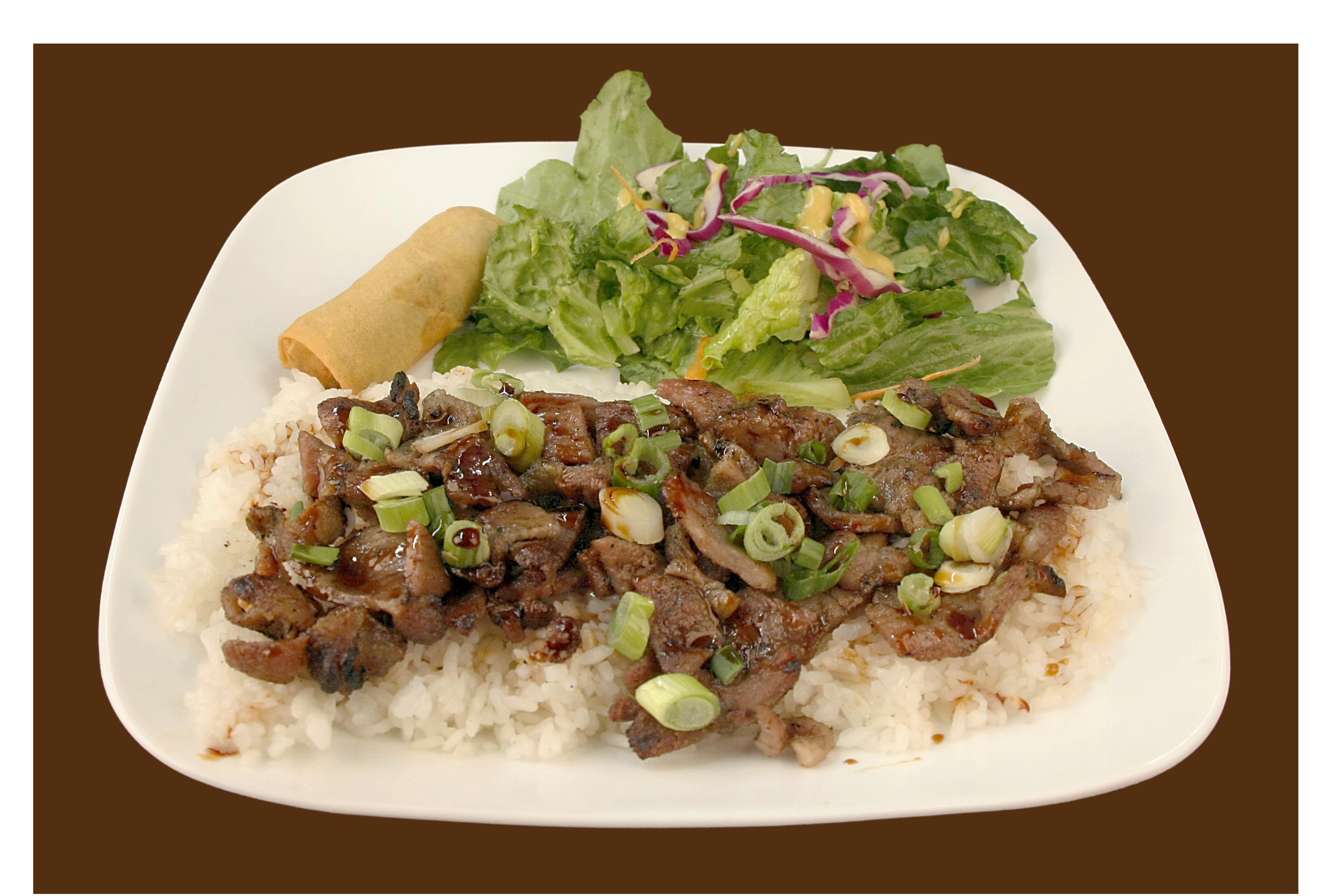 Order 3. Beef Teriyaki Plate food online from California Teriyaki Grill store, Santa Ana on bringmethat.com