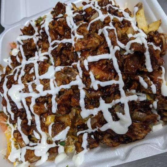 Order BBQ Pulled Pork Fries food online from MV BBQ & Burger store, Palmdale on bringmethat.com