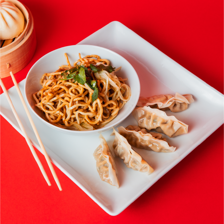 Order 5 Dumplings + Noodle Salad food online from Wow Bao store, Chicago on bringmethat.com