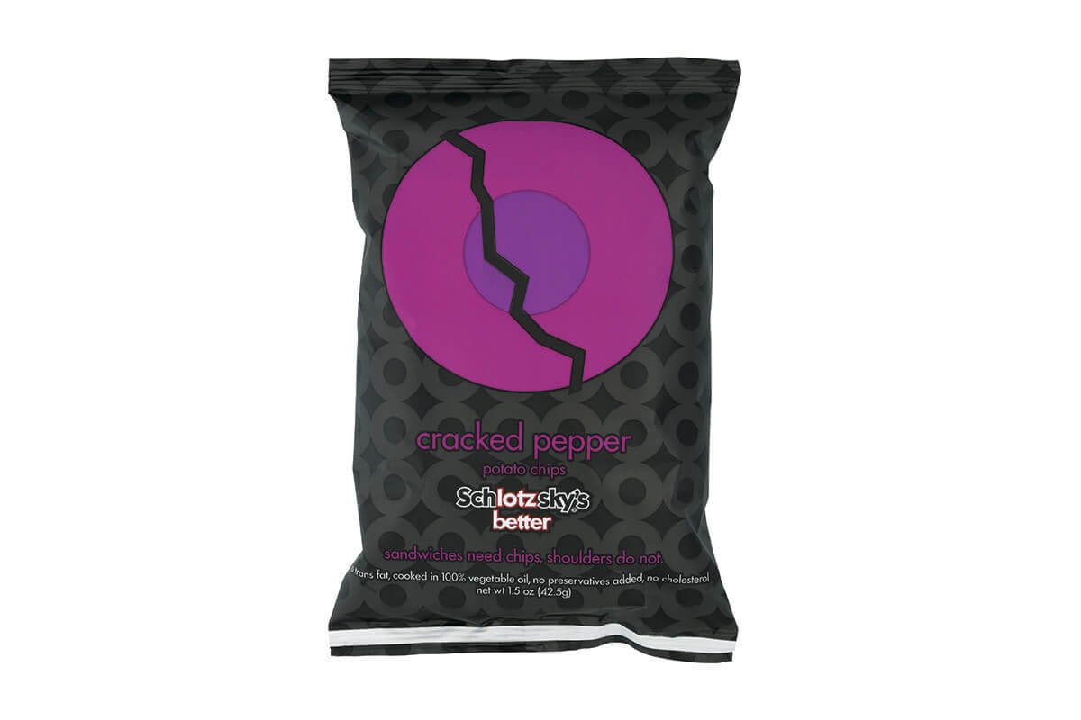 Order Schlotzsky's Cracked Black Pepper Chips food online from Schlotzsky's store, Lubbock on bringmethat.com