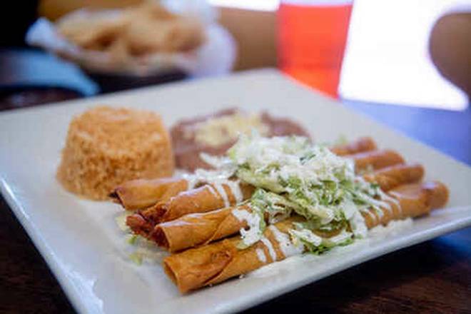 Order Flautas food online from Frontera Mex-Mex Grill store, Stone Mountain on bringmethat.com