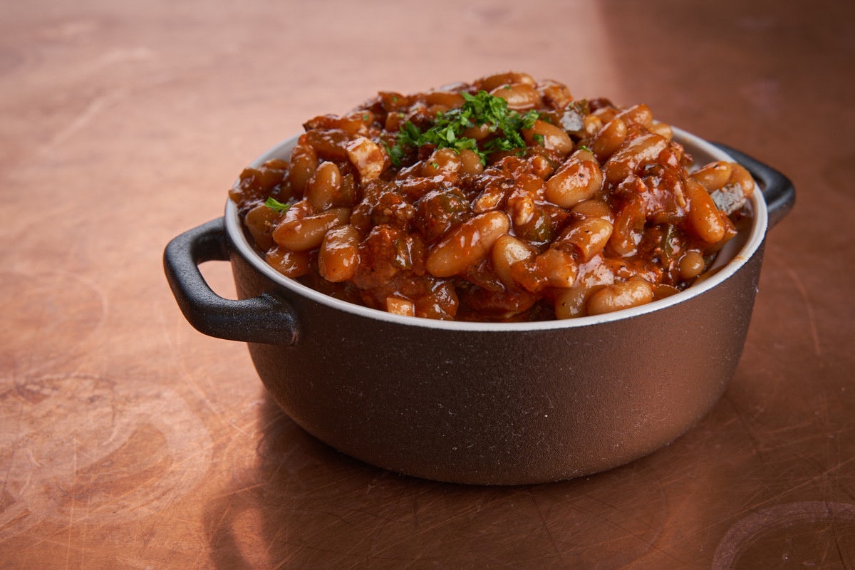 Order MAPLE BACON BAKED BEANS food online from Secret Sauce store, Vernon Hills on bringmethat.com