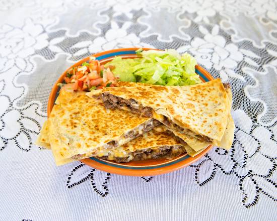 Order Steak Quesadilla food online from Rivas Mexican Grill store, Carson City on bringmethat.com