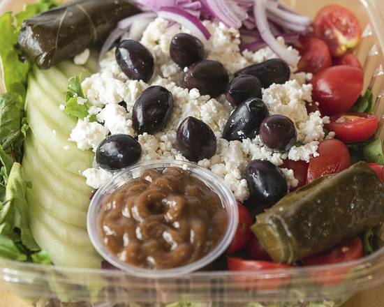 Order Greek Salad food online from SF Wraps store, SF on bringmethat.com