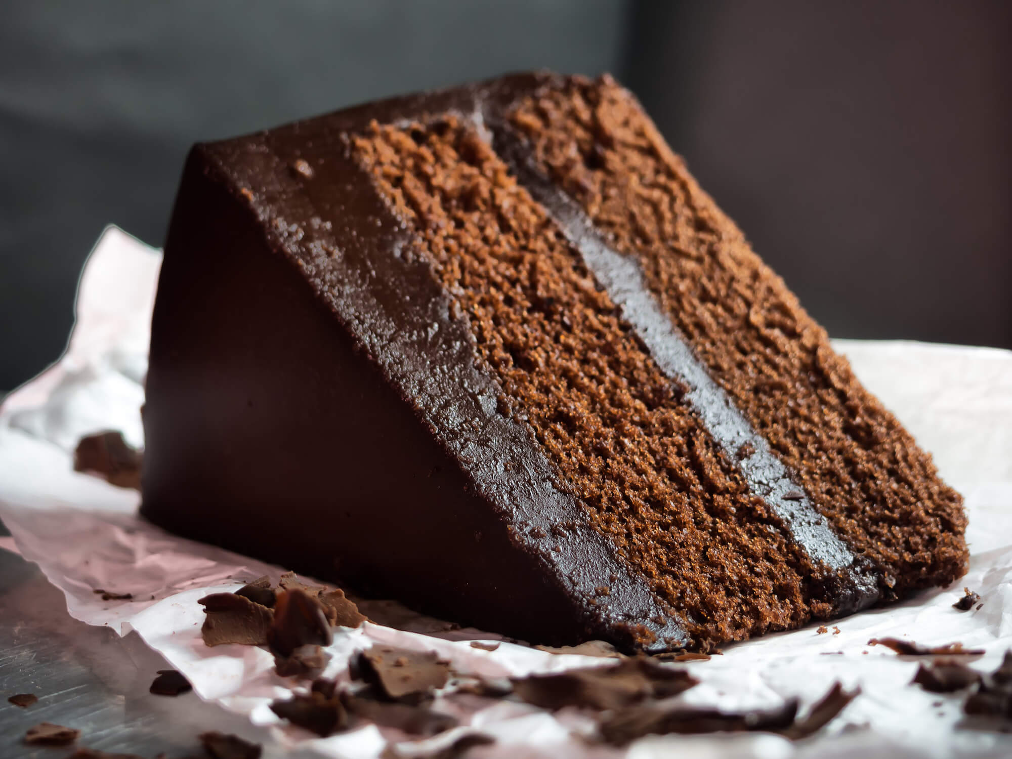 Order Large Slice Death By Chocolate Cake food online from Steak-Out store, Montgomery on bringmethat.com