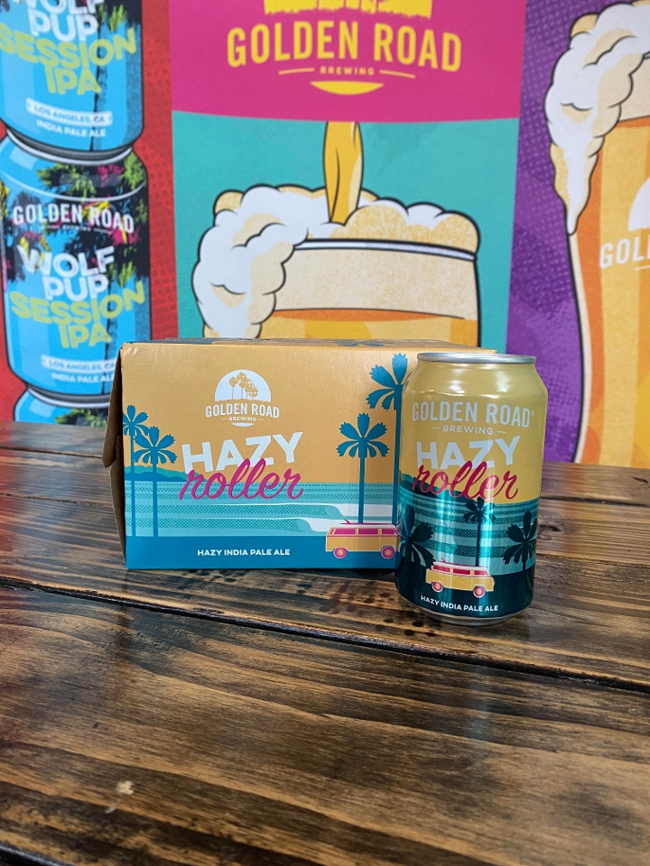 Order Hazy Roller IPA 6-Pack food online from Golden Road Brewing store, Sacramento on bringmethat.com