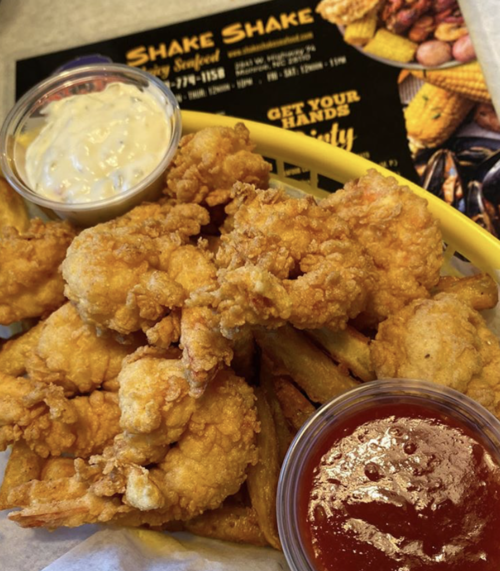 Order Fried Shrimp Basket food online from Shake Shake Seafood store, Charlotte on bringmethat.com