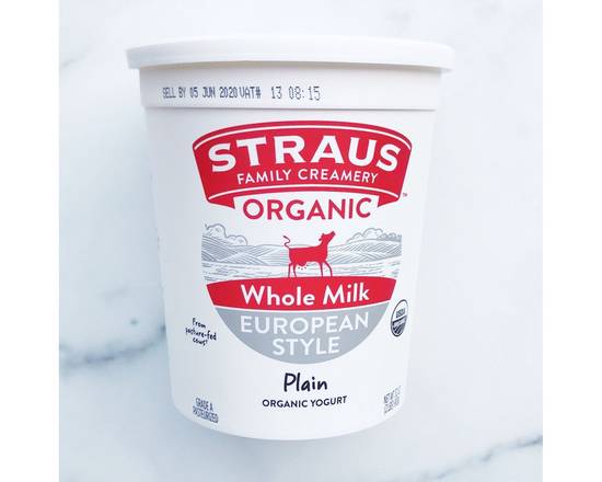 Order Straus Family Organic Yogurt Whole (32 oz.) food online from Bel Clift Market store, SF on bringmethat.com