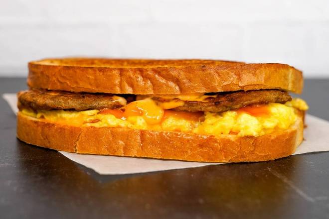 Order Texas Toast, Sausage, Egg, & Cheddar food online from Neighborhood Cafe store, Hopewell on bringmethat.com