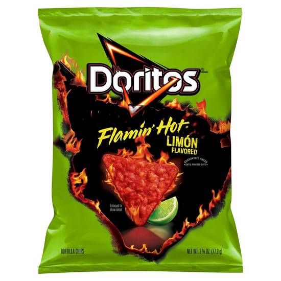Order Doritos Tortilla Chips Flamin' Hot Limon (2.75 oz) food online from Rite Aid store, Yamhill County on bringmethat.com