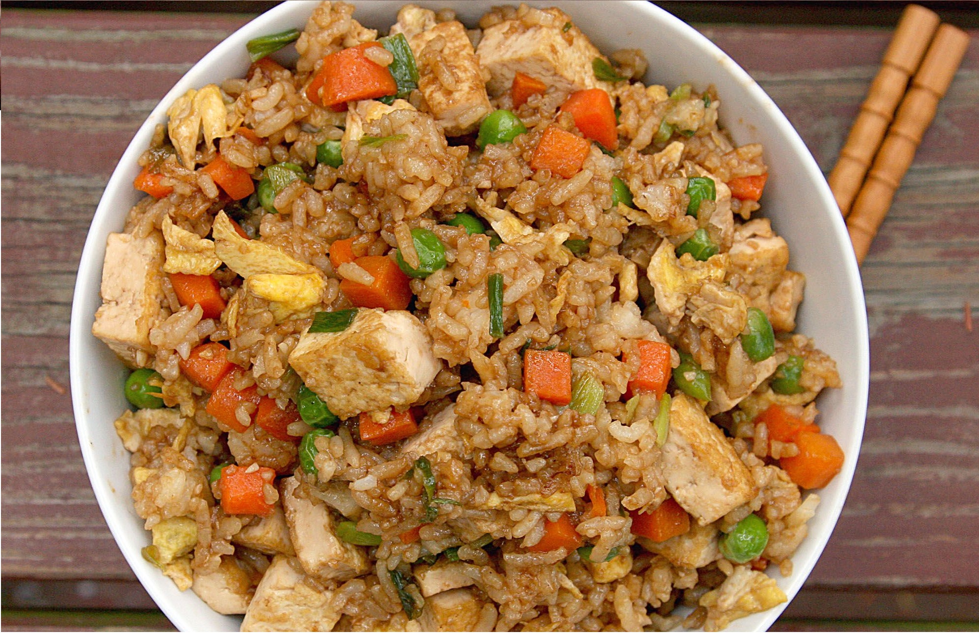 Order 27. Tofu Fried Rice food online from Cup Bowl store, Corona on bringmethat.com