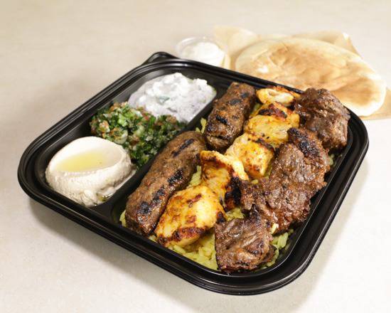Order 3 Protein Plate food online from Zaky Mediterranean Grill store, Ontario on bringmethat.com