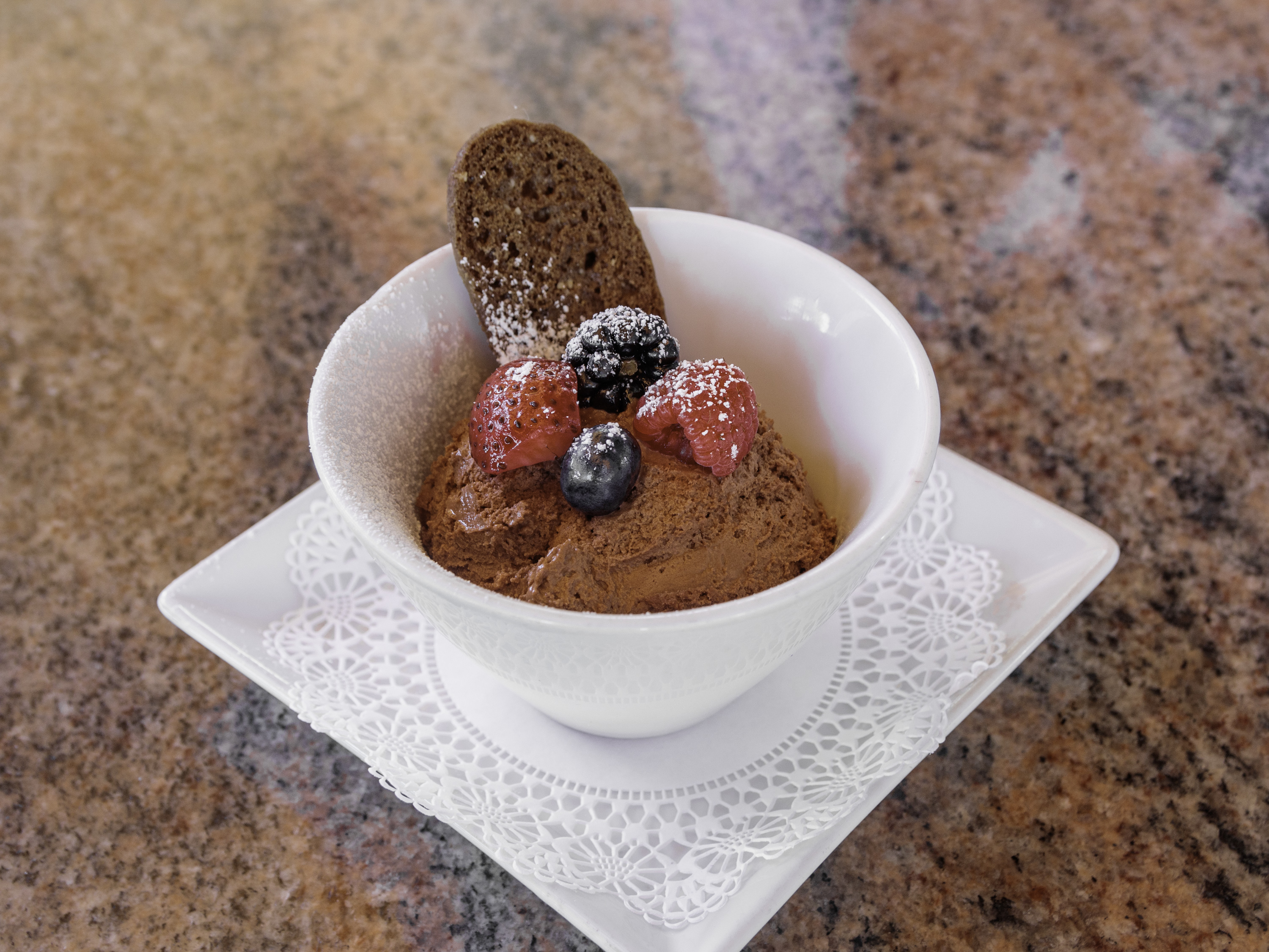 Order Belgian Chocolate Mousse food online from Si Bon store, Rancho Mirage on bringmethat.com