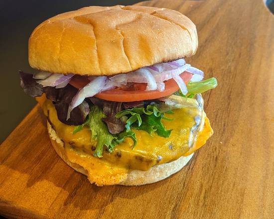 Order Regular Cheese Burger food online from 418 Burgers store, Highland Park on bringmethat.com