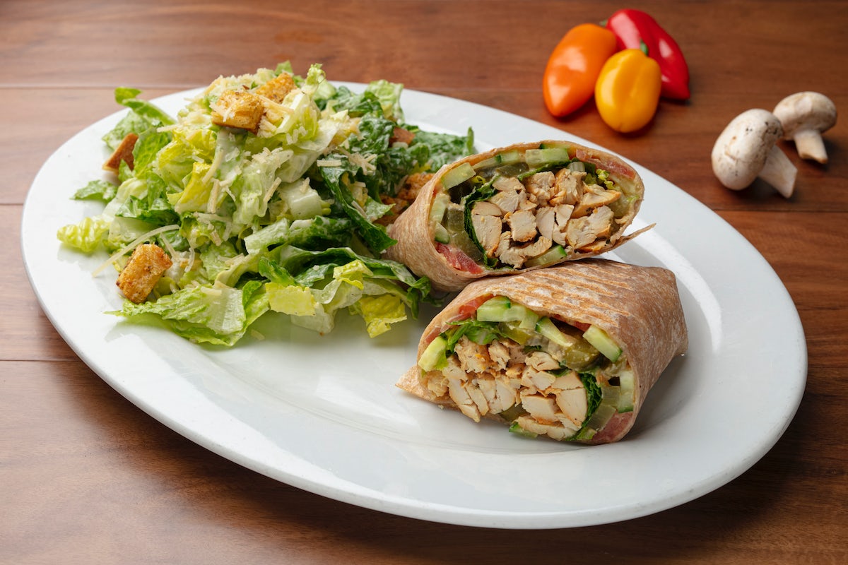 Order Chicken Wrap food online from Panini Kabob Grill store, Los Angeles on bringmethat.com