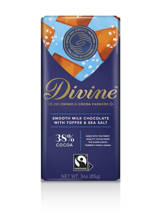 Order Divine Milk Chocolate Bar with Toffee and Sea Salt (3 oz) food online from Rite Aid store, Eugene on bringmethat.com