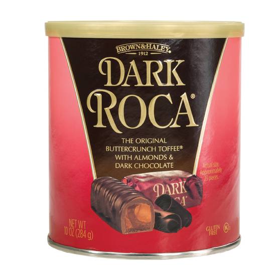 Order Brown & Haley Dark Roca Chocolates Canister (9 oz) food online from Rite Aid store, Eugene on bringmethat.com