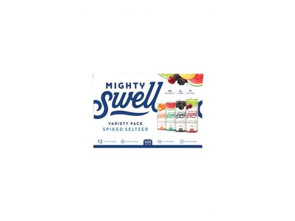 Order Mighty Swell Spiked Seltzer Variety Pack - 12x 12oz Cans food online from Goody Goody Liquor Parent store, Dallas on bringmethat.com