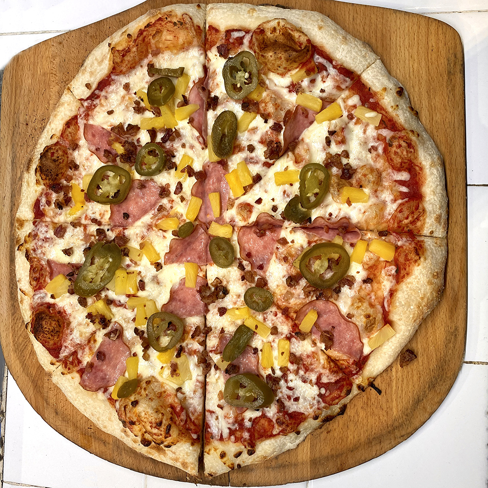 Order Fancy Hawaiian Pizza food online from DNA Pizza On 11th St store, San Francisco on bringmethat.com