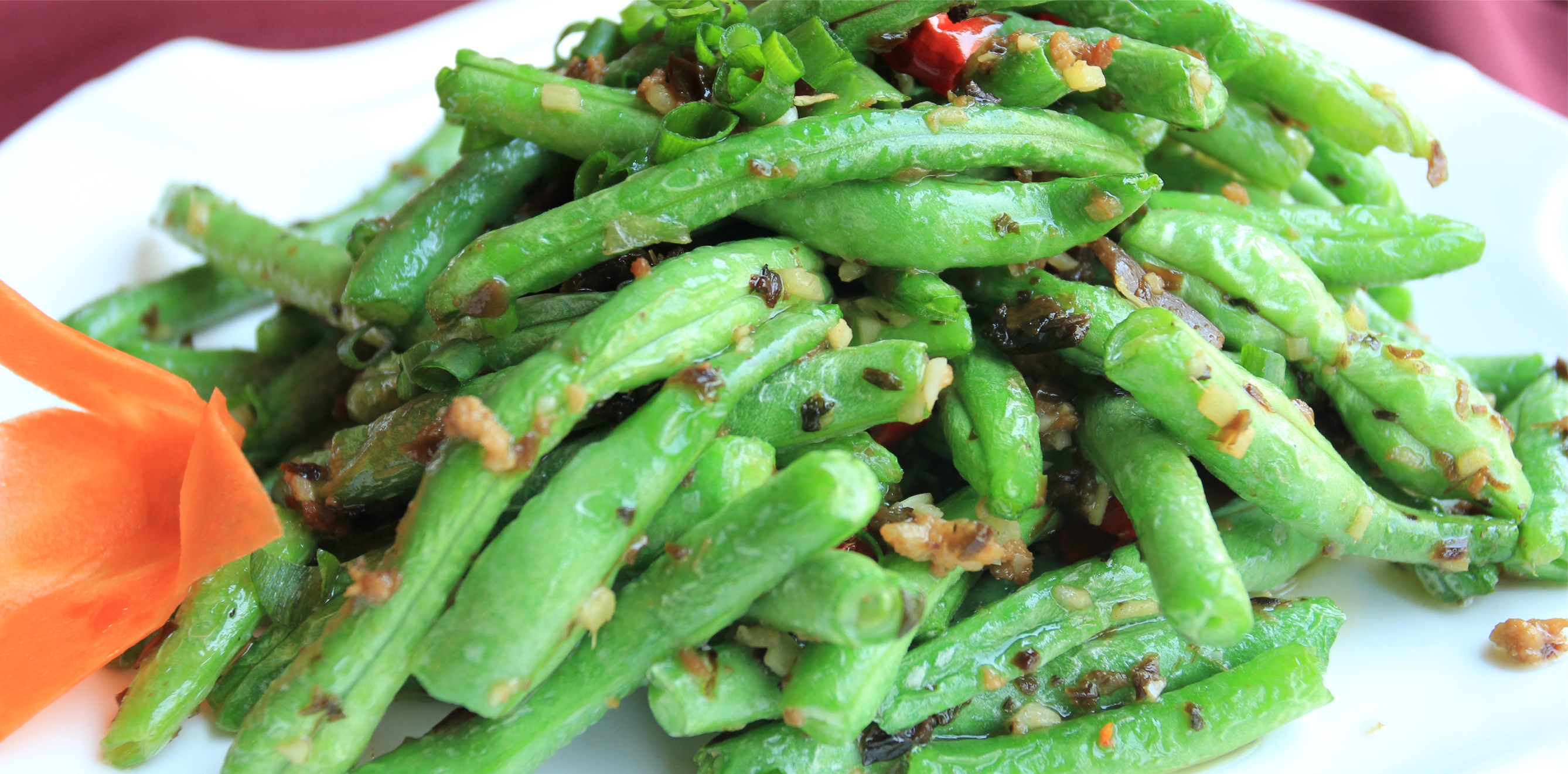 Order 11. Dry and Sauteed String Beans with Minced Pork food online from Grand sichuan eastern store, New York on bringmethat.com