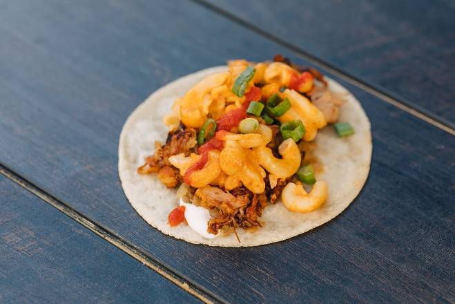 Order Smokey Pork + Mac Taco food online from Not Not Tacos store, San Diego on bringmethat.com