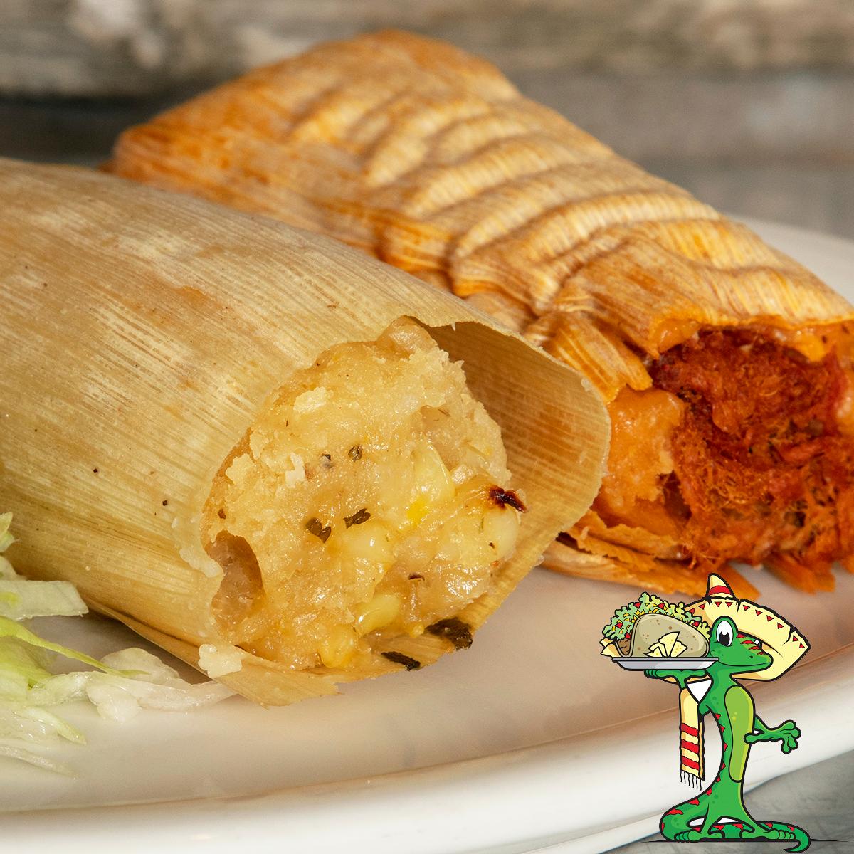 Order Tamales (2) food online from Gecko Grill store, Gilbert on bringmethat.com
