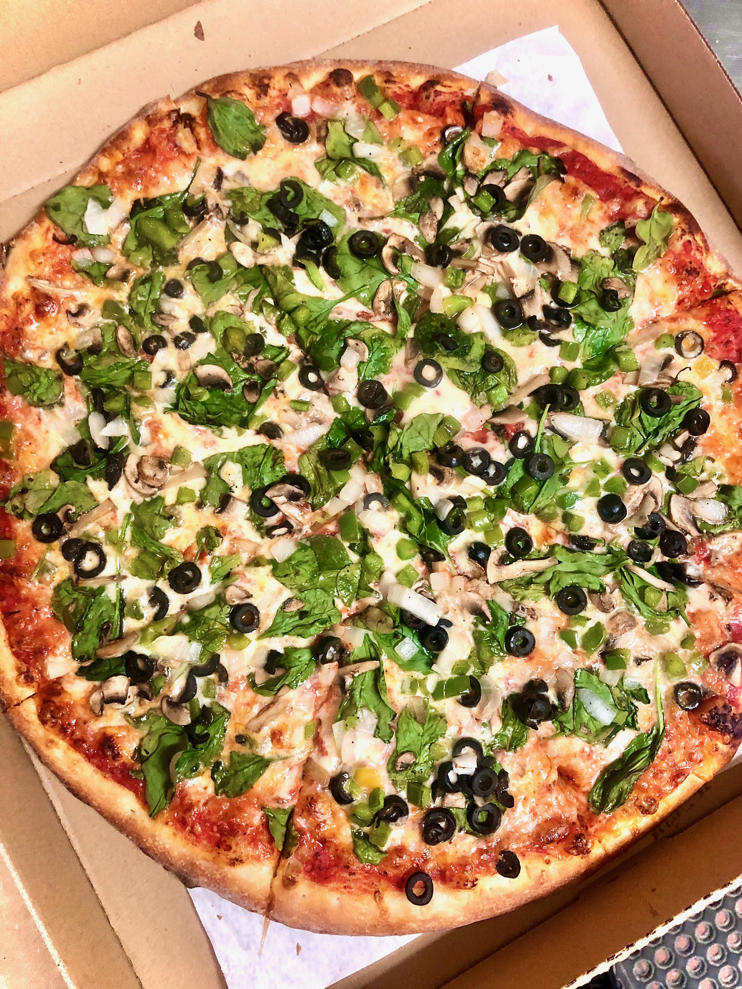 Order VEGGIE PIZZA food online from Warrior New York Pizza store, Rodeo on bringmethat.com
