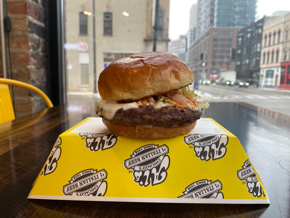 Order Spicy Buffalo Burger food online from Al's Beef store, Chicago on bringmethat.com