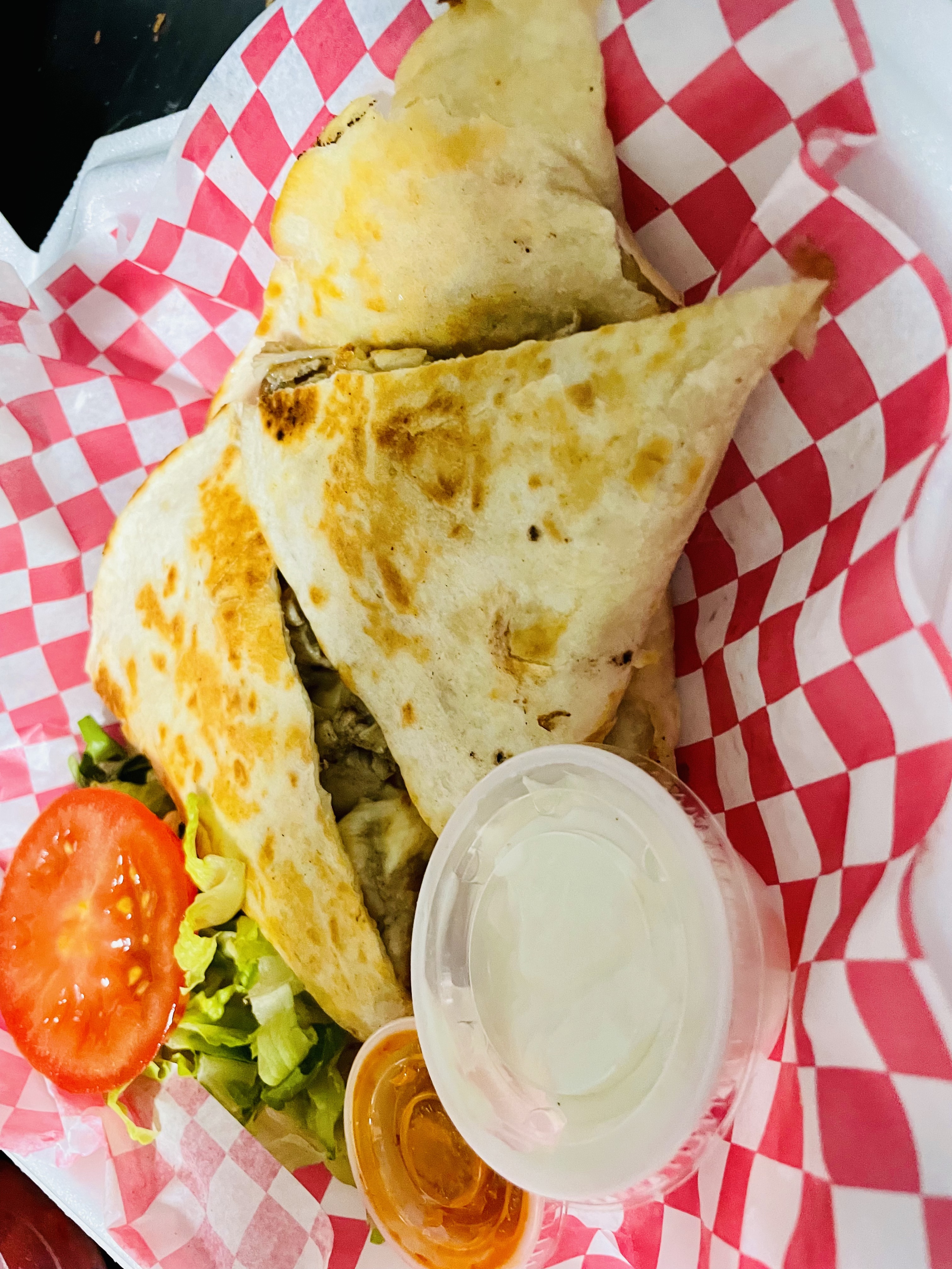 Order Quesadilla food online from M & M Carnival Foods store, Midland on bringmethat.com
