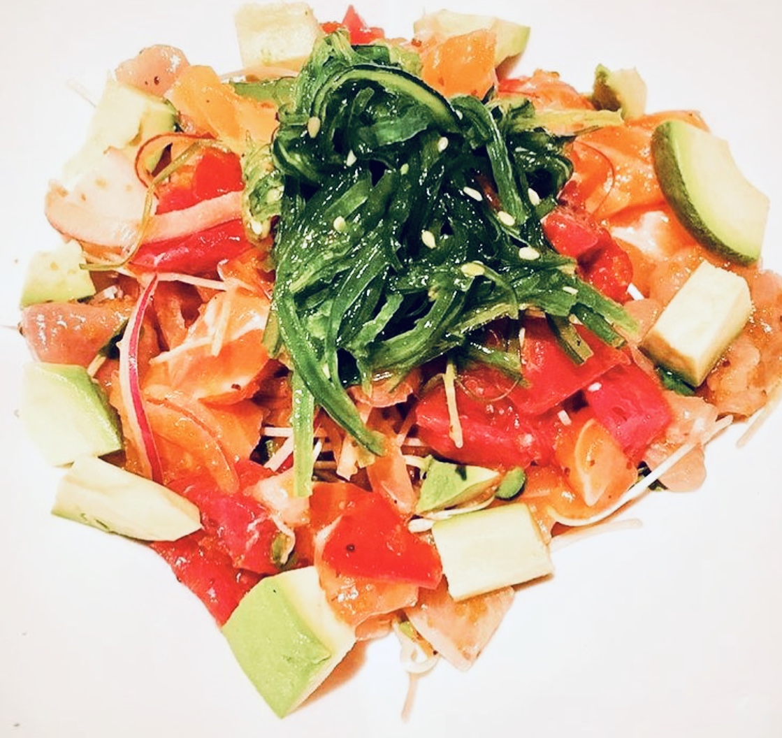 Order Poki Salad  food online from Sakana Japanese Sushi & Grill store, La Canada Flintridge on bringmethat.com