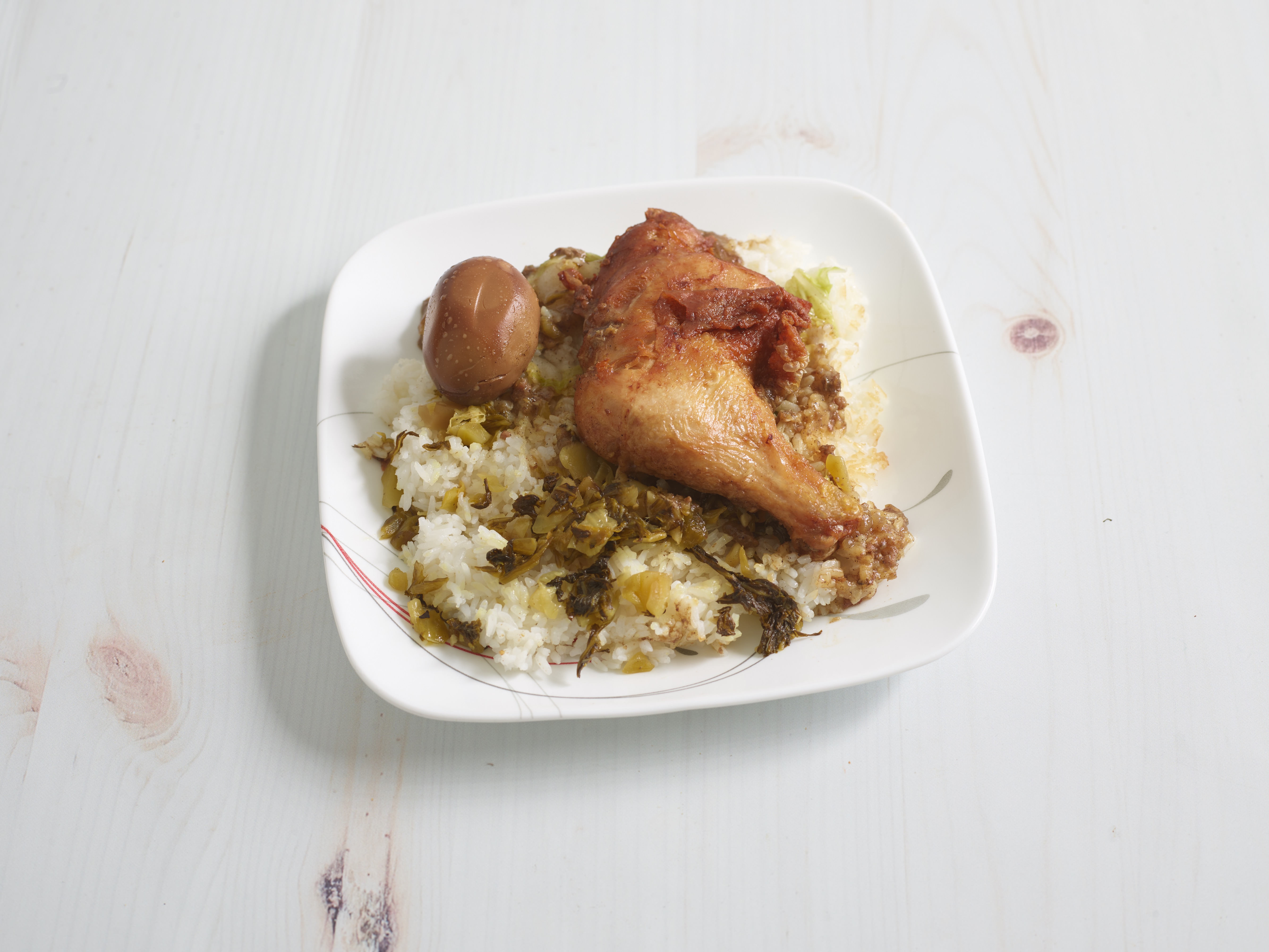 Order 3. Chicken Leg Over Rice 鸡腿饭 food online from May Wah Fast Food store, New York on bringmethat.com