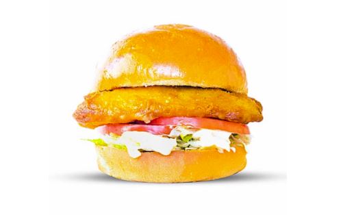 Order Arctic Cod Burger food online from Famous Hamburger store, Canton on bringmethat.com