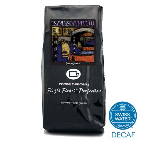 Order 12oz Whole Bean Espresso Perfecto SWP Decaf food online from The Coffee Beanery store, Wyomissing on bringmethat.com