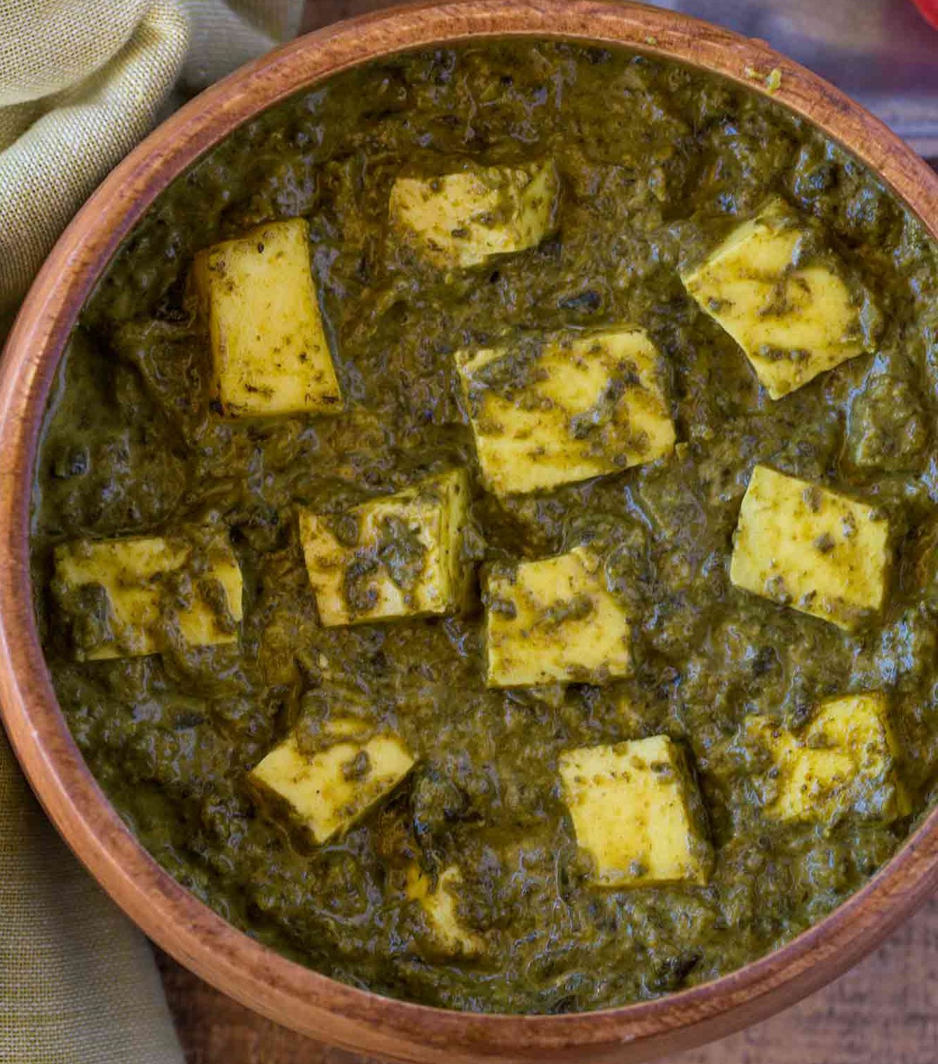 Order Saag Paneer OR Tofu(Choose one - Add Comment) food online from Empyrean Indian Kitchen store, Hoboken on bringmethat.com