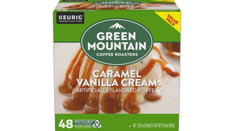 Order Keurig Green Mountain Coffee Caramel Vanilla 48 Pods food online from Trumbull Mobil store, Trumbull on bringmethat.com