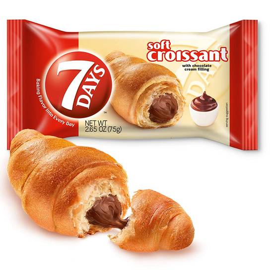 Order 7 Days Soft Croissant With Chocolate Cream Filling food online from Exxon Food Mart store, Port Huron on bringmethat.com