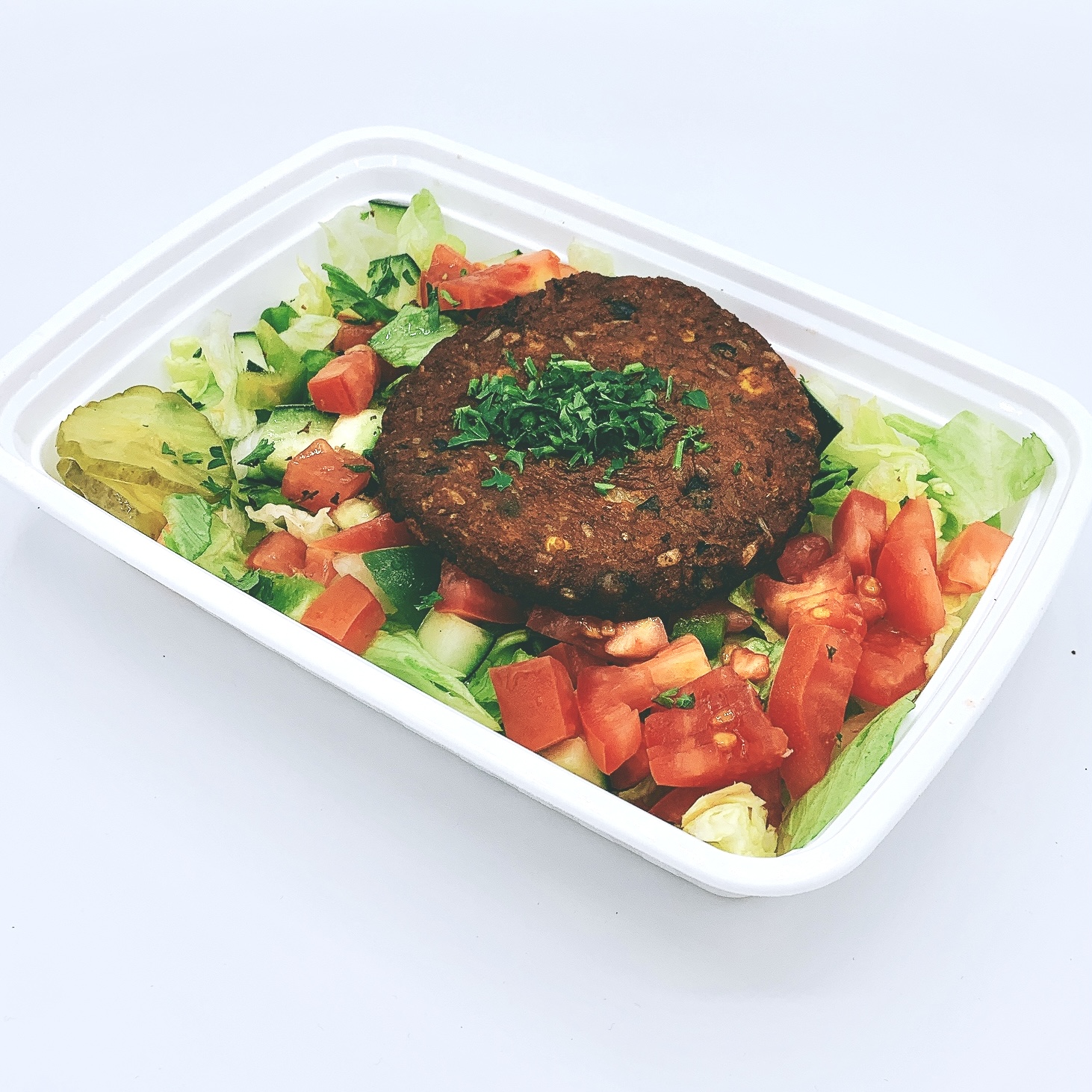 Order Veggie Burger Over Salad food online from Heroes Meal store, Midland on bringmethat.com