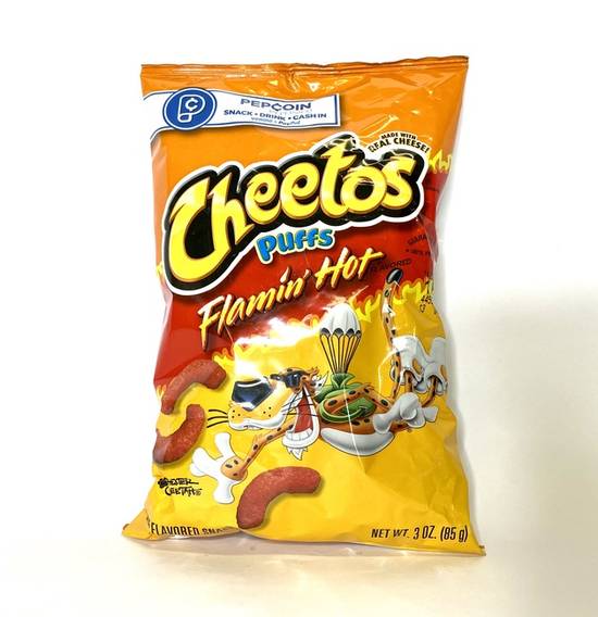 Order CHEETOS PUFFS FLAMIN' HOT food online from TKB Bakery & Deli store, Indio on bringmethat.com
