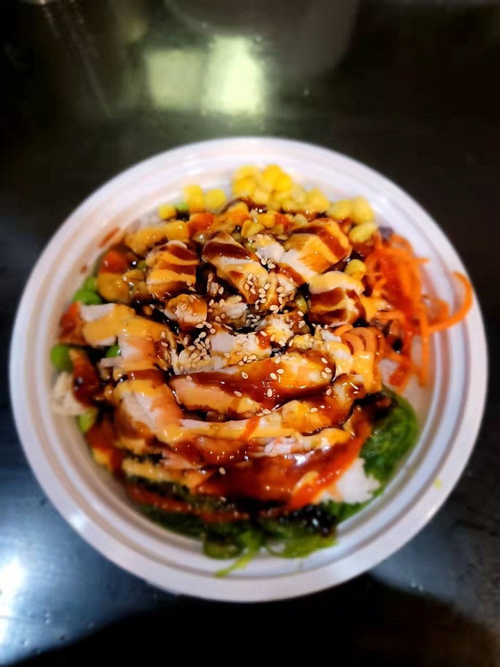 Order Chicken & Shrimp Poke Bowl food online from Ginza Japanese Grill store, Charleston on bringmethat.com
