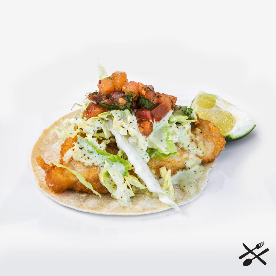 Order Crispy Fish Taco food online from Spanglish Kitchen store, Alhambra on bringmethat.com