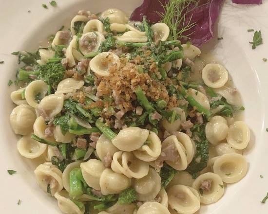 Order ORECCHIETTE WITH SAUSAGE AND BROCCOLI RABE food online from Randazzos Restaurant store, Key Biscayne on bringmethat.com