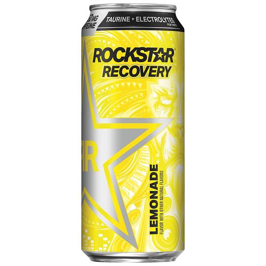 Order Rockstar Energy Drink Recovery Lemonade food online from Deerings Market store, Traverse City on bringmethat.com
