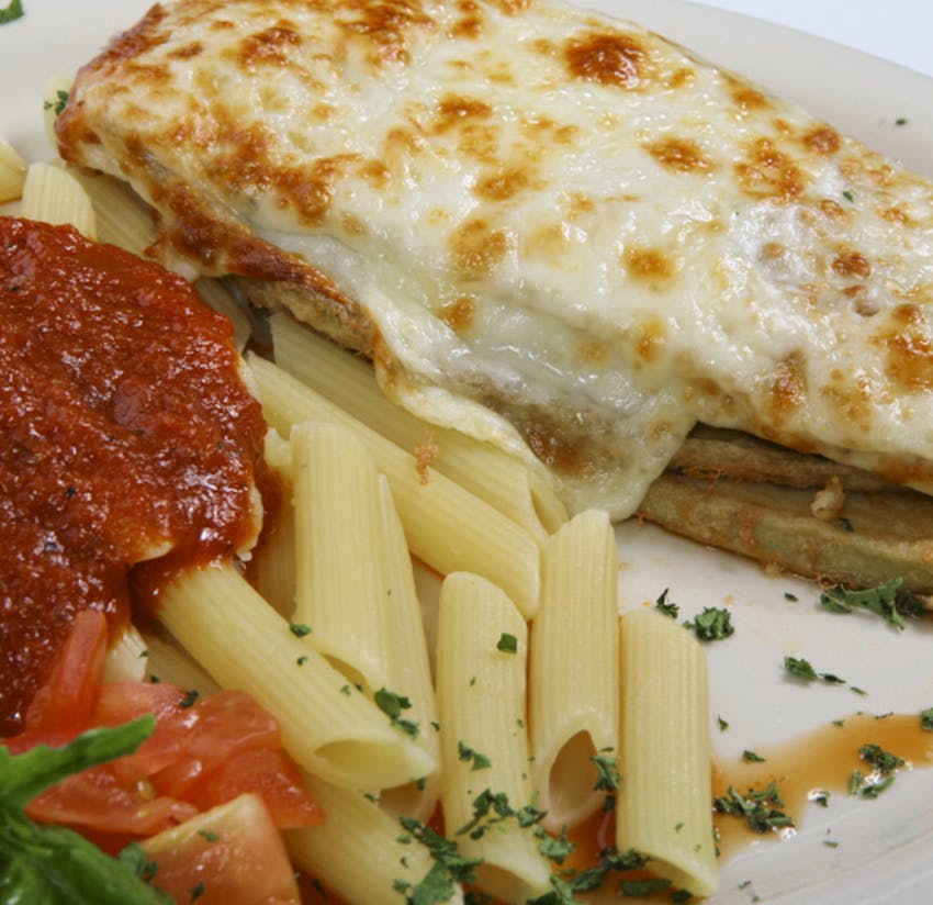 Order Eggplant Parmigiana Lunch - Lunch food online from Napoli Pizza & Pasta store, Houston on bringmethat.com