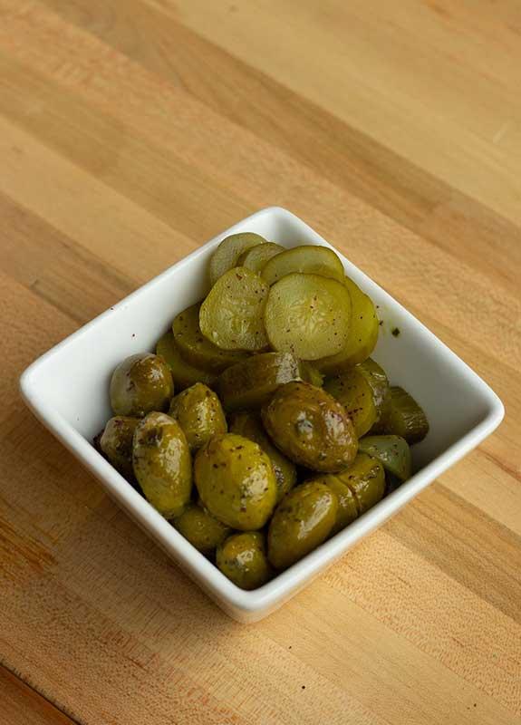 Order Pickles and Olives food online from Pita Pita Mediterranean store, Orland Park on bringmethat.com