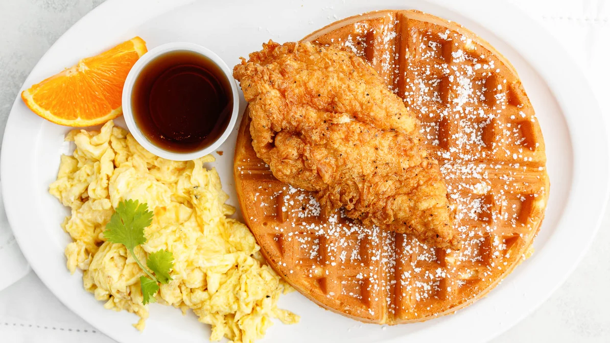 Order The Crew's Chicken & Waffles food online from Anchor Allie’s store, Virginia Beach on bringmethat.com